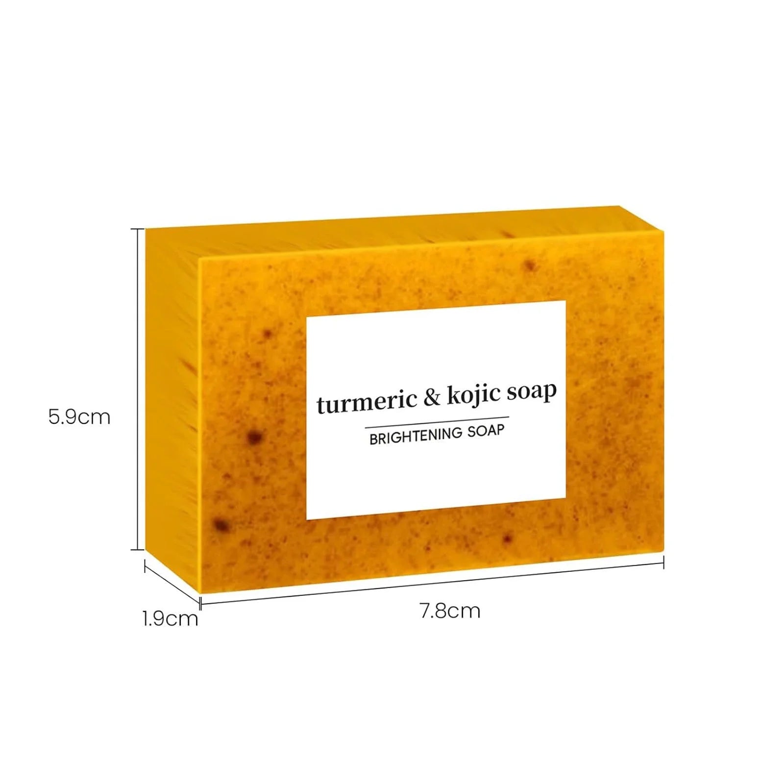 Lemon Turmeric Soap Tablets with Soap Box, Lemon Turmeric Kojic Acid Soap for Dark Spots, Facial and Body Shower Soap, Deep Cleansing Turmeric Soap for Dark Spots & Acne