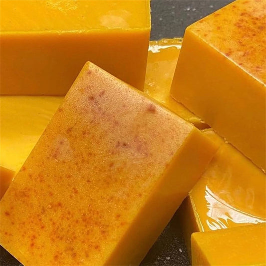 Lemon Turmeric Soap Tablets with Soap Box, Lemon Turmeric Kojic Acid Soap for Dark Spots, Facial and Body Shower Soap, Deep Cleansing Turmeric Soap for Dark Spots & Acne